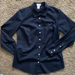 J. Crew navy button down shirt